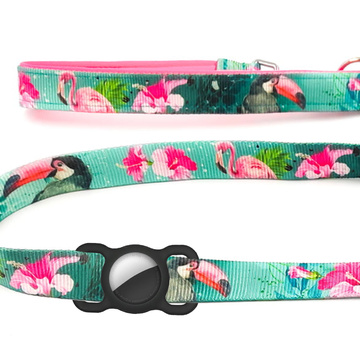 Etui silikonowe do AirTag opaska do smyczy obroży dla psa kota zwierząt do lokalizatora czarne