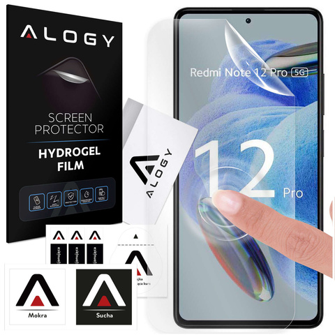 Folia Hydrożelowa do Xiaomi Redmi Note 12 Pro/ Poco X5 Pro 5G ochronna na telefon na ekran Alogy Hydrogel Film