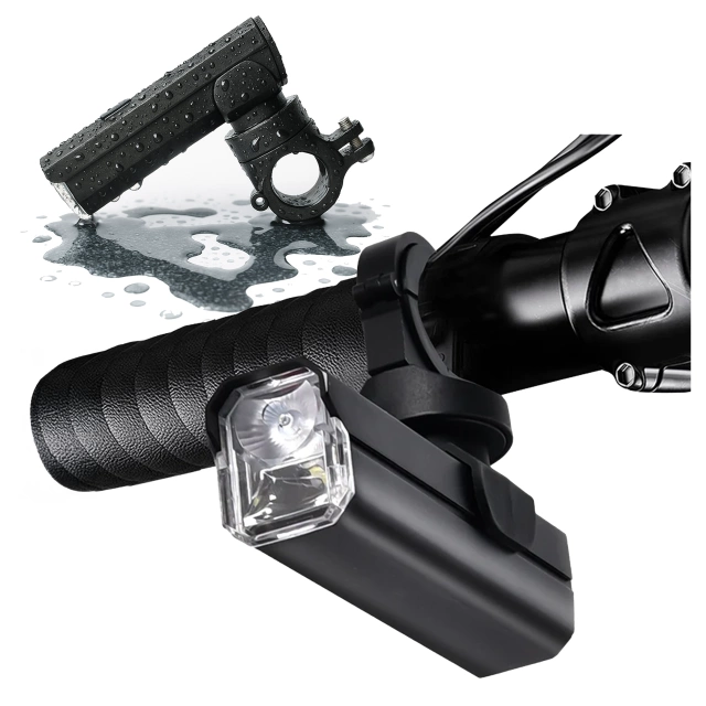 Alogy P12 Fahrradlicht schwarz Fahrradlicht vorne LED-Frontlicht Fahrradbeleuchtung wasserdicht IPX5