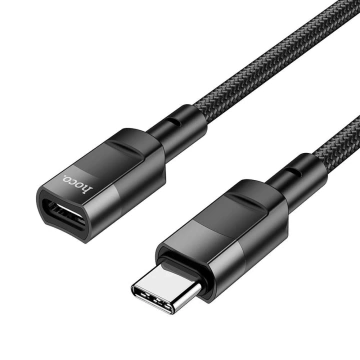 HOCO OTG-Adapter Typ C (männlich) auf Typ C (weiblich) 3A U107 1,2M Schwarz