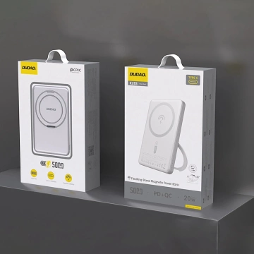 Powerbank Dudao K28S MagSafe 5000mAh 20W z podstawką Srebrny