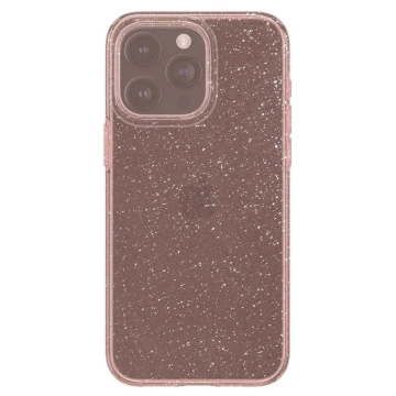 Etui Spigen Liquid Crystal Glitter do Apple iPhone 15 Pro - różowo-przezroczyste