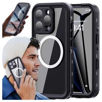 Alogy HydroArmor™ IP68 wasserdichte Hülle mit transparenter Rückseite, 360-Grad-Panzerabdeckung für MagSafe für Apple iPhone 16 Pro