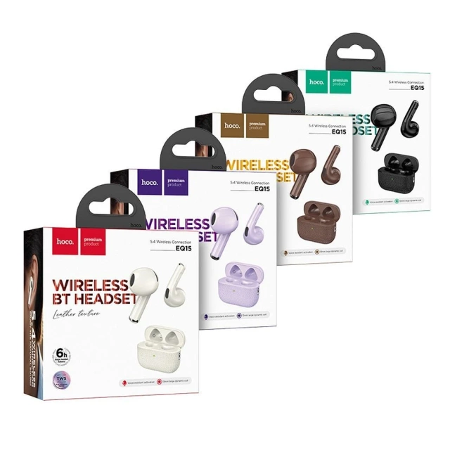 HOCO Słuchawki Bezprzewodowe Bluetooth TWS z Etui Ładującym