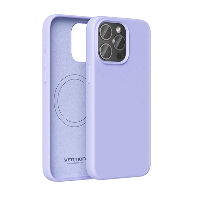 Etui ochronne do iPhone 15 Pro Vention KUFV0-30 MagSafe fiolet lawenda