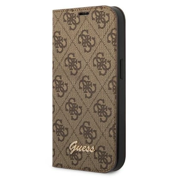 Etui Guess GUBKP14SHG4SHW do Apple iPhone 14 6,1" brązowy/brown book 4G Vintage Gold Logo