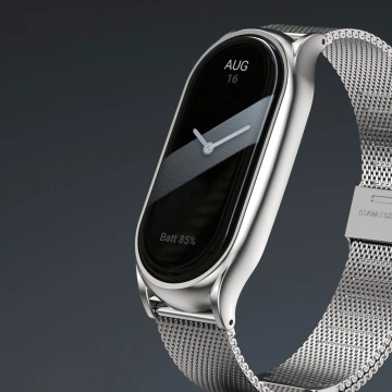 Milaneseband-Stahlarmband für Xiaomi Smart Band 8/ 8 NFC Schwarz