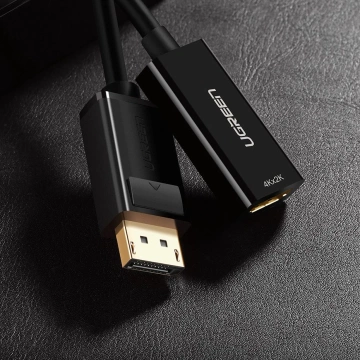 UGREEN Adapterkabel Kabel von DisplayPort (männlich) auf HDMI (weiblich) (unidirektional) 1080P 60Hz 12bit schwarz (40362)