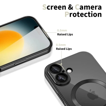 Etui do iPhone 17 Tech-Protect MagFlex MagSafe Przezroczysto-Czarne