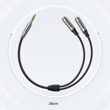 UGREEN Kabel AUX-Verlängerungskabel 3,5 mm Miniklinke 0,2 m schwarz (AV191 50253)