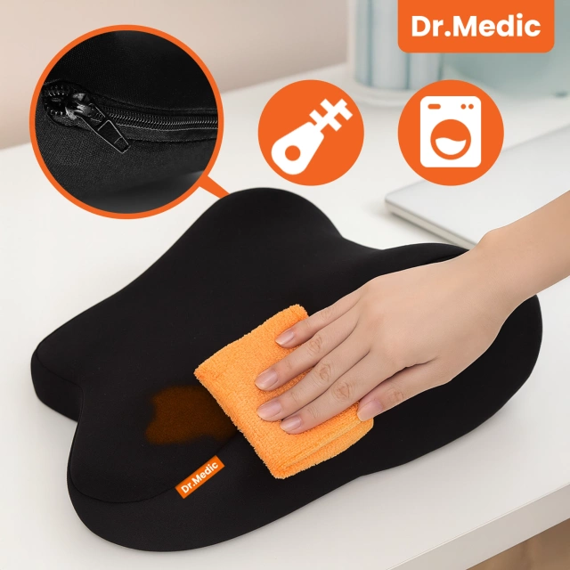 Poduszka do Samochodu pod Głowę Kark Szyję DR.MEDIC NeckRest™ Ergonomiczna poduszka na fotel zagłówek krzesło do biura auta dla kierowcy pasażera