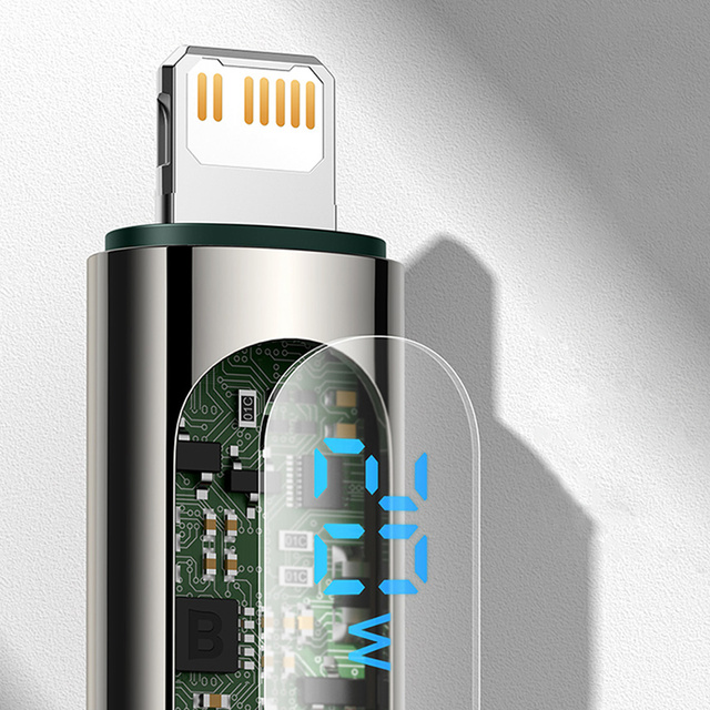 Kabel 1m Baseus USB-C Type C do Lightning Display PD 20W do iPhone Zielony