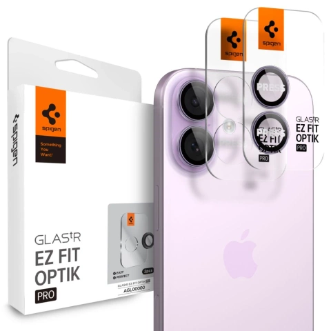 Osłona Aparatu Spigen Optik Pro Glas.TR EZ Fit iPhone 16/17 Purple 2-Pack