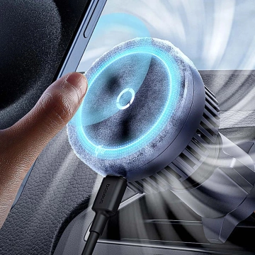 Baseus MagPro Autohalterung mit Qi2.0 15W induktivem Ladegerät für Lüftungsschlitze – Schwarz