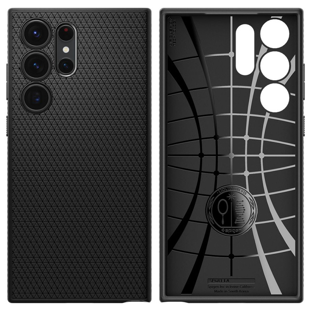 Etui na telefon Spigen Liquid Air obudowa ochronna do Samsung Galaxy S23 Ultra Matte Black