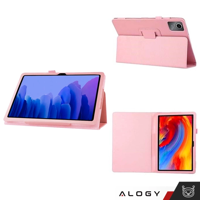 Etui do Lenovo Tab K11 / K11E 11” M11 10.95" TB330FU/TB330XU/TB331FC stojak pokrowiec obudowa z klapką na tablet Case Alogy Różowe