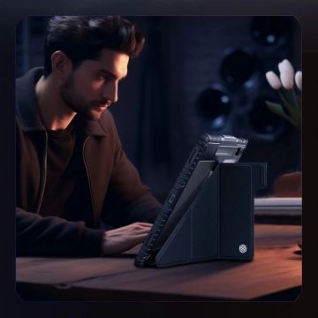 Nillkin Bumper Ledertasche Pro für Samsung Galaxy Tab S9 Ultra – Schwarz