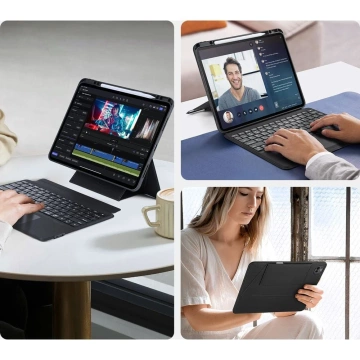 Schutzhülle mit Bluetooth-Tastatur für iPad Pro 13 (2024) DUX DUCIS DK Schwarz