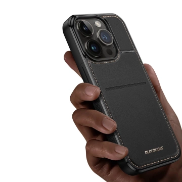 Dux Ducis Rafi Mag Wallet Case mit 3-in-1-Ständer für iPhone 13 Pro mit MagSafe und RFID-Blockierung - Schwarz