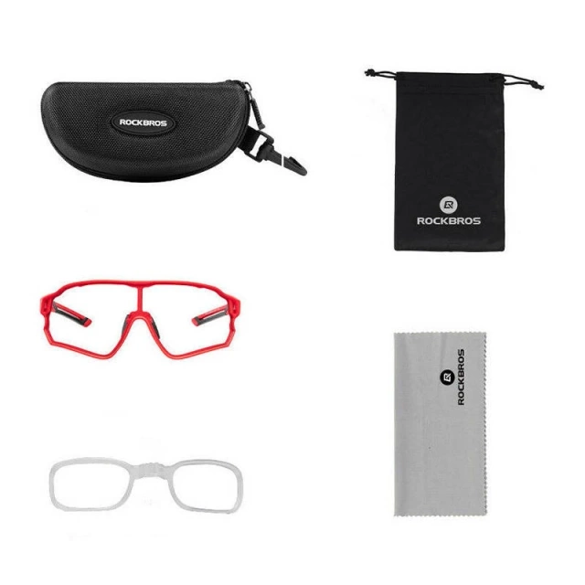 Rockbros 10135R polarisierte Fahrradbrille (rot)