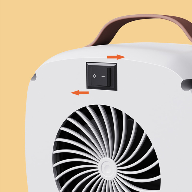 Grzejnik elektryczny farelka termowentylator mini 500W nagrzewnica ogrzewacz biurkowy do kontaktu Alogy biały