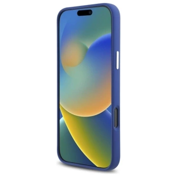 Mercedes Hülle für iPhone 16 Pro Max 6,9" Marineblau MagSafe Hardcase Silikon Rot gestreift