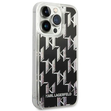Etui Karl Lagerfeld KLHCP14XLMNMK do iPhone 14 Pro Max 6,7" hardcase Liquid Glitter Monogram czarny/black