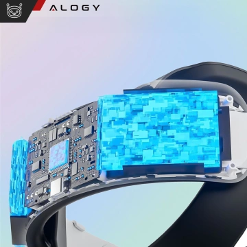 Alogy Verstellbares Ersatzarmband mit 12000mAh Akku für Meta Quest 3 Elite, RGB-Farbe