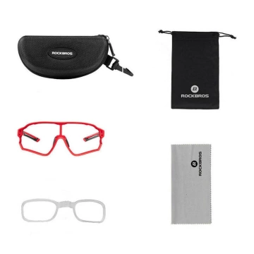 Rockbros 10135R polarisierte Fahrradbrille (rot)