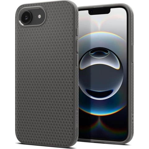 Etui Spigen Liquid Air do iPhone 16E Marble Gray TPU z Air Cushion