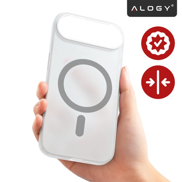 Etui do Apple iPhone 17 Air – matowa obudowa do MagSafe z ochroną obiektywu, smukłe i odporne na zarysowania, idealne dopasowanie – Alogy Skinny MatteCase™ Białe + SZKŁO HARTOWANE
