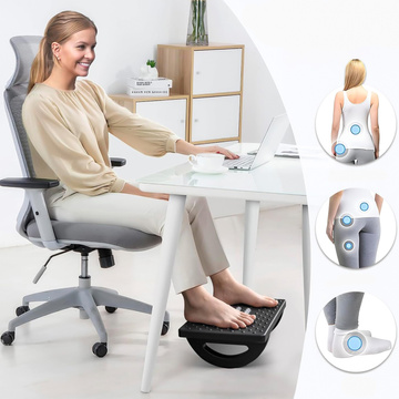 Büro-Fußstütze, Fußstütze, Beine, Fußmassage für Büroarbeit, verstellbare Winkeleinstellung, schwarz