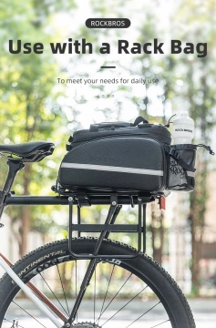 Rockbros 33210004001 Fahrradträger mit Ablage – Schwarz
