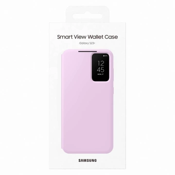 Samsung Smart View Wallet Case für Samsung Galaxy S23 Plus Cover Smart Flip Window Card Wallet Lilac (EF-ZS916CVEGWW)