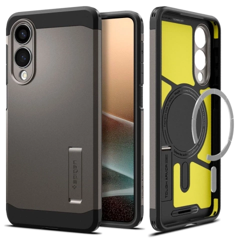 Samsung Galaxy S25 Edge Spigen Tough Armor Mag Case Grau-Schwarz