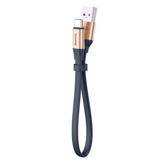 Baseus Simple płaski kabel przewód USB / USB Typ C SuperCharge 5A 40W Quick Charge 3.0 QC 3.0 23cm złoty (CATMBJ-BV3)