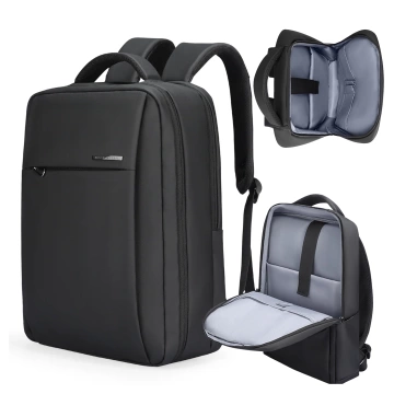Mark Ryden 15,6" Laptop-Rucksack, Handgepäck, kostenlos, wasserdicht, für Business und Reisen, verstärkt, YKK-Reißverschluss, Oxford-Gewebe, 40 × 30 × 10 cm – Schwarz
