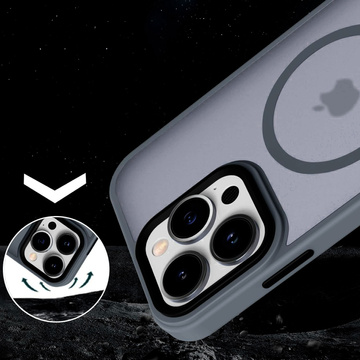 Etui do iPhone 15 Pro obudowa Mag Safe Case pokrowiec plecki na telefon MagMat matowe szare