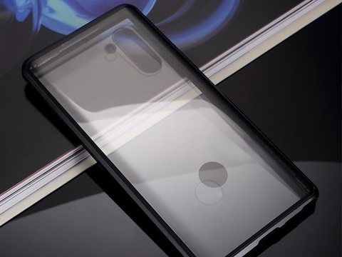 Dr.Fit doppelseitige magnetische Glashülle für Galaxy Note 10 Silber