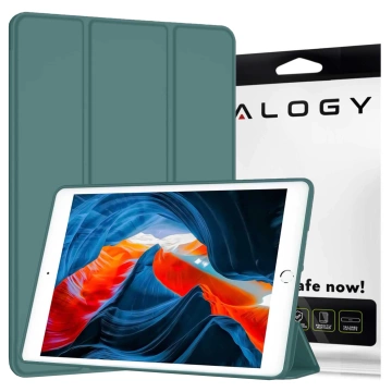 Hülle für Apple iPad 10.2 9 Gen 8/7 2021/2020/2019 Smart Pencil Case Alogy TPU Tablet Cover Grün