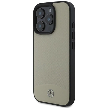 Etui Mercedes für iPhone 16 Pro Max 6,9" Beżowy Hardcase MB Strukturiertes und schlichtes Leder MagSafe