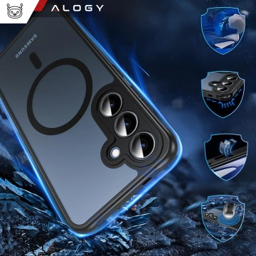 Hülle für Apple iPhone 16 Pro Max Alogy Anti-Shock Hybrid Case für MagSafe Transparent
