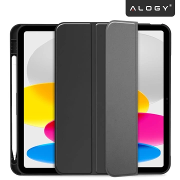 Etui ochronne Alogy Book Cover Pencil Case obudowa z miejscem na rysik do Apple iPad Air 7/6 2025/2024 11", iPad Pro 11 2020 2021 iPad Air 5/4 2022/2020 10.9" Czarne