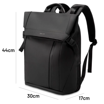 Bange wasserdichter Rucksack für 15,6-Zoll-Laptop, Stadtreisender, 45 x 30 x 16 cm, für Arbeit, Flugzeug, Herren, Damen, mit USB-Anschluss Schwarz