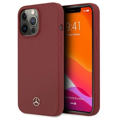 Etui ochronne Mercedes MEHCP13LSILRE do Apple iPhone 13 Pro / 13 6,1" czerwony/red hardcase Silicone Line