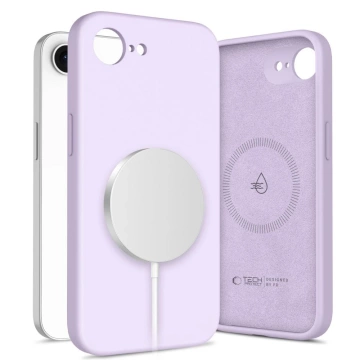 Etui Tech-Protect Liquid Silicone MagSafe iPhone 16e Mauve