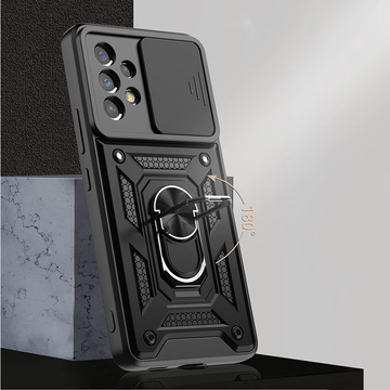 Alogy Camshield Standring Hülle mit Kameraabdeckung für Samsung Galaxy A73 / A73 5G Glass