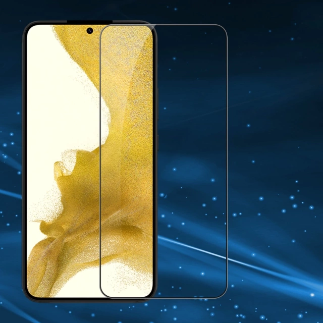 Nillkin CP+PRO ultracienkie szkło hartowane na cały ekran z ramką 0,2 mm 9H Samsung Galaxy S22 czarny