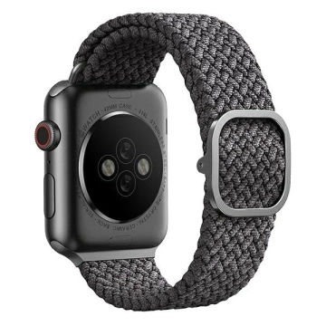 Pasek UNIQ Aspen do Apple Watch 40/38/41 mm Serie 4/5/6/7/8/SE/SE2 Geflochten Szary/Granitgrau