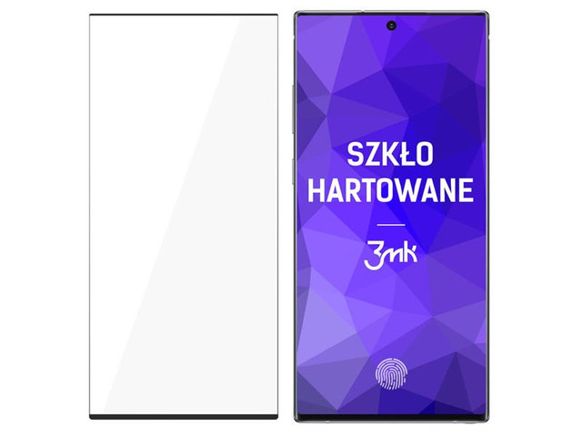 Szkło HardGlass Max 3mk czytnik linii do Galaxy Note 10 Plus Black 